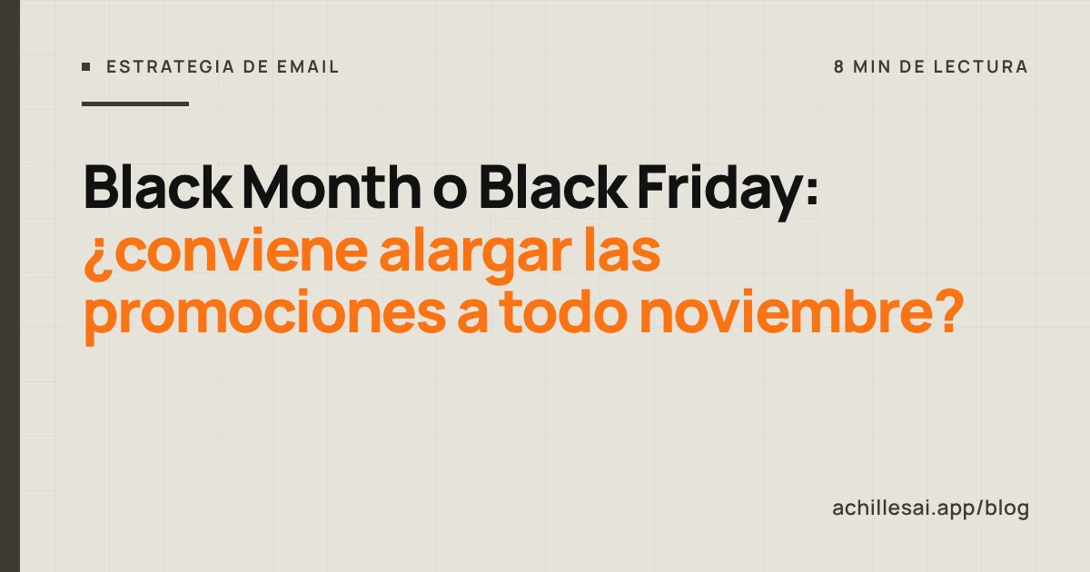 Calendario de noviembre de 2026 con cuatro semanas de promociones frente al solo fin de semana del Black Friday
