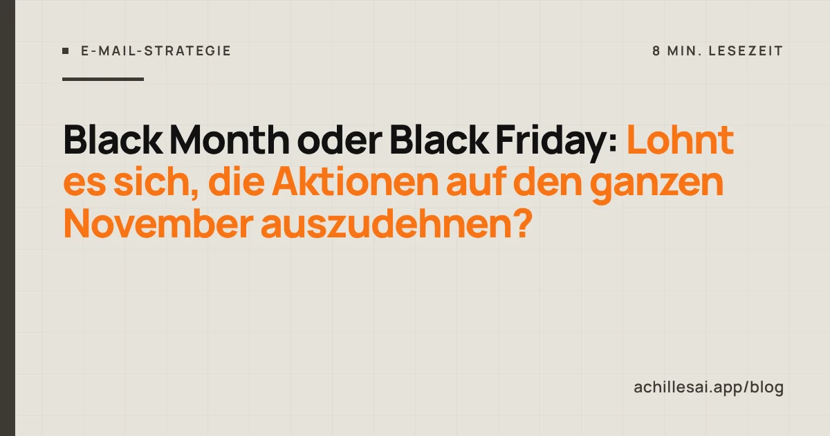 Kalender für November 2026 mit vier Wochen Aktionen im Vergleich zum reinen Black-Friday-Wochenende