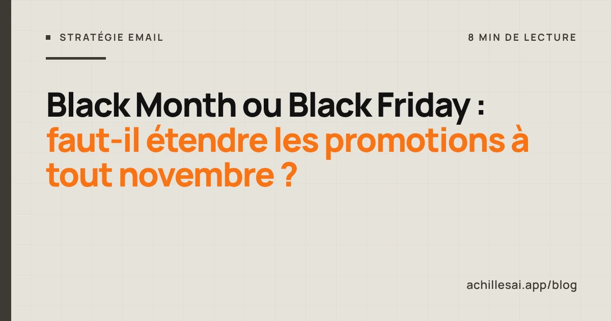 Calendrier de novembre 2026 avec quatre semaines de promotions comparées au seul week-end du Black Friday