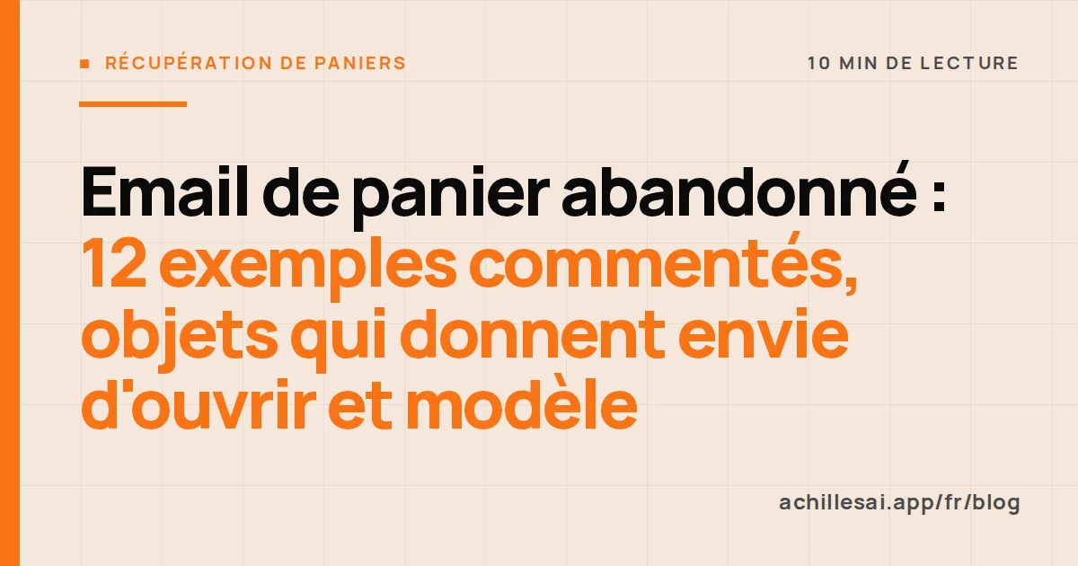 Trois aperçus d'emails de panier abandonné côte à côte, intitulés rappel, une raison de plus et dernière chance