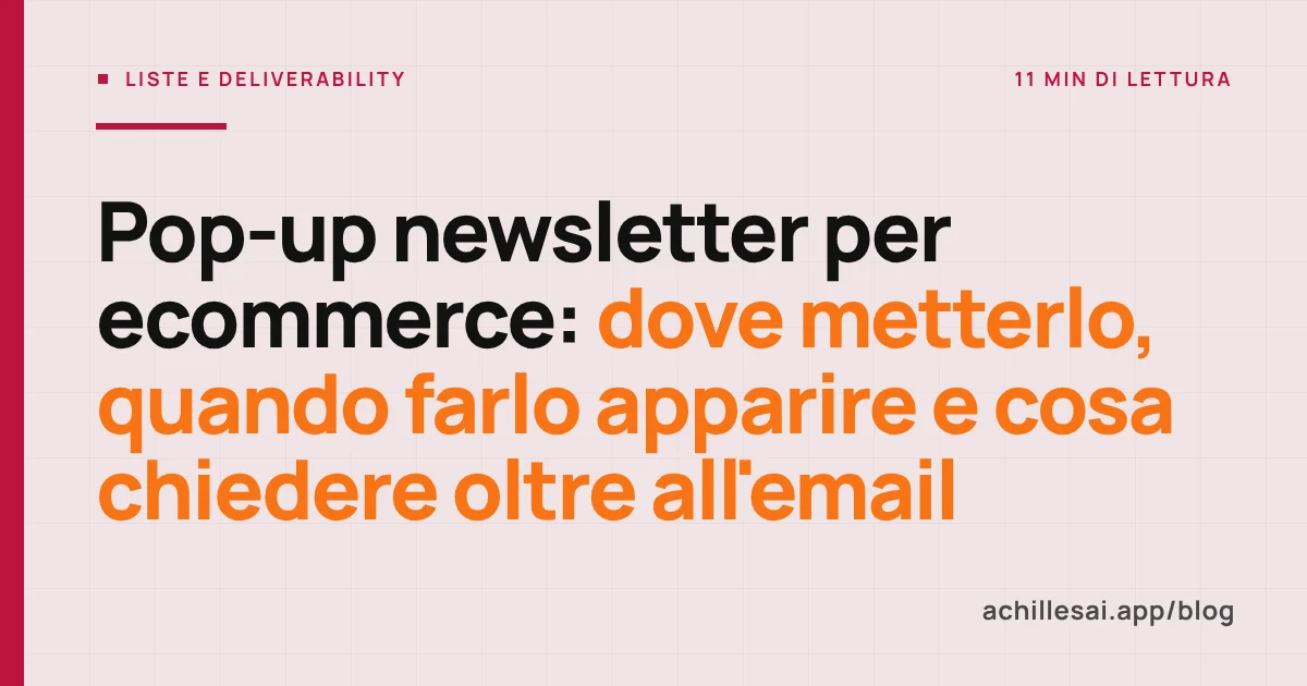 Pop-up di iscrizione alla newsletter su uno smartphone, diviso in passaggi: un clic, l'email, il numero WhatsApp e il codice sconto