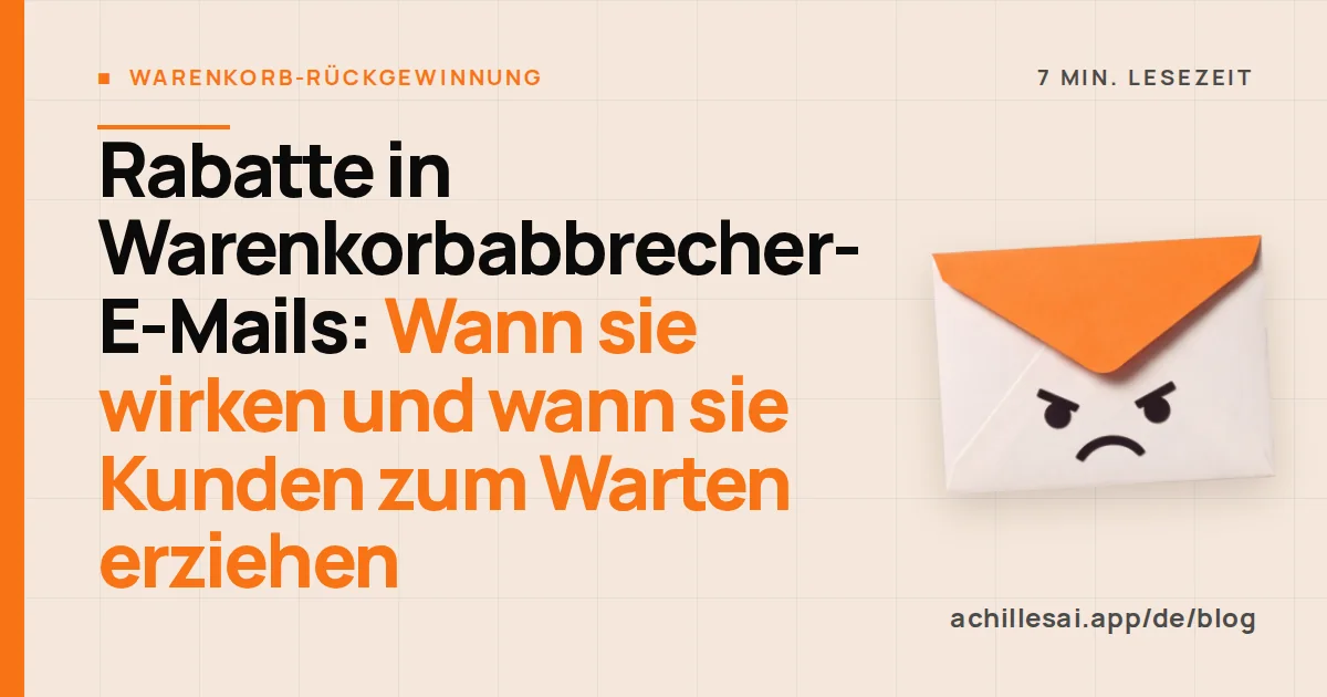 Abfolge von drei Warenkorbabbrecher-E-Mails, bei der nur die dritte einen persönlichen Rabattcode mit Ablaufdatum enthält