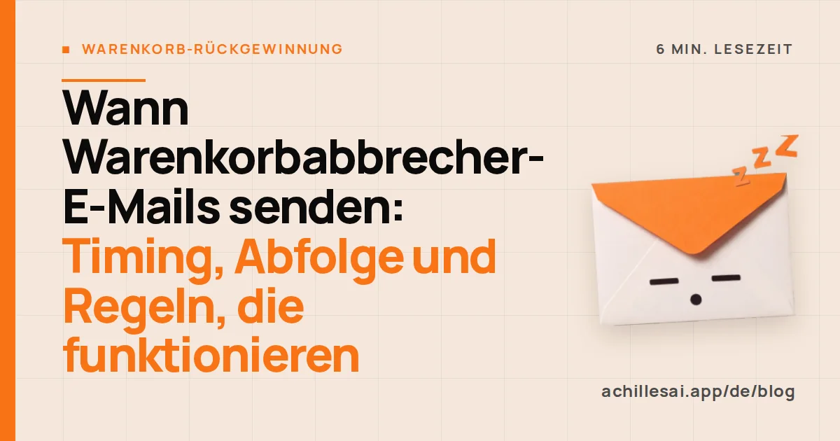 Zeitleiste einer Warenkorbabbrecher-Abfolge: erste Nachricht innerhalb einer Stunde, zweite nach 24 Stunden, dritte nach 48-72 Stunden