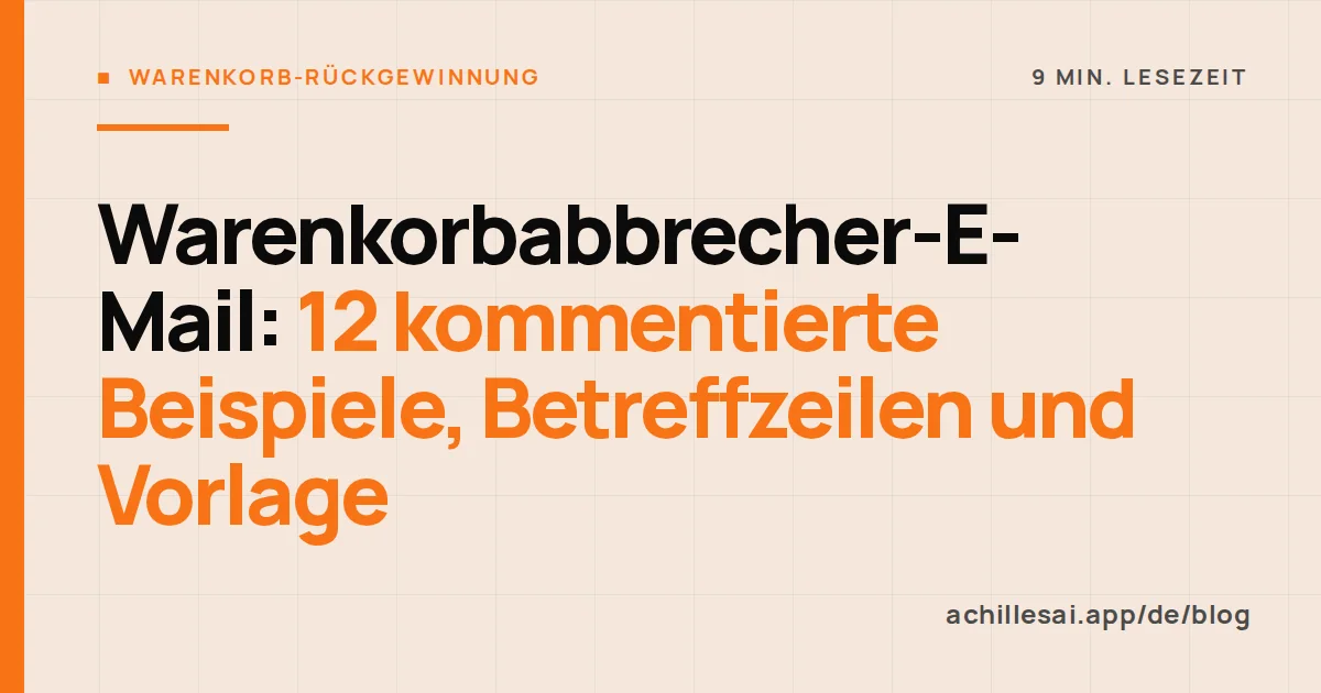Drei Vorschauen von Warenkorbabbrecher-E-Mails nebeneinander, beschriftet mit Erinnerung, ein Grund mehr und letzte Chance