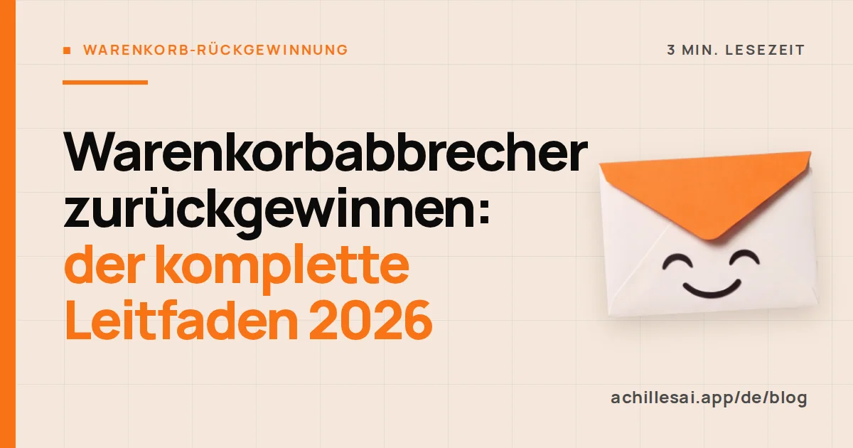 Schema eines Systems zur Rückgewinnung von Warenkorbabbrechern mit automatischen E-Mails und einer Grafik zurückgewonnener Umsätze